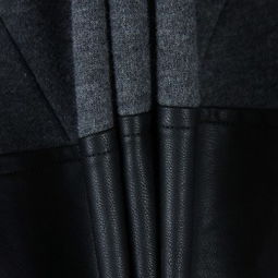 時尚與保暖的完美結合 茵曼2012冬裝皮革拼接立領連帽衛衣外套解析